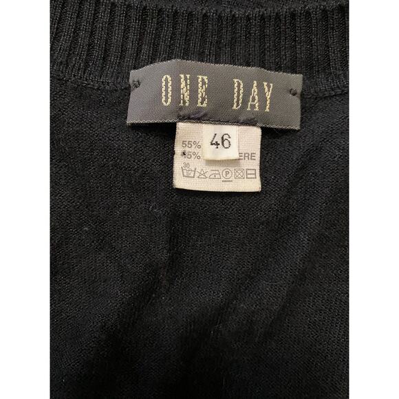 One day black size 46, Silk and cashmere sweater - Picture 6 of 7